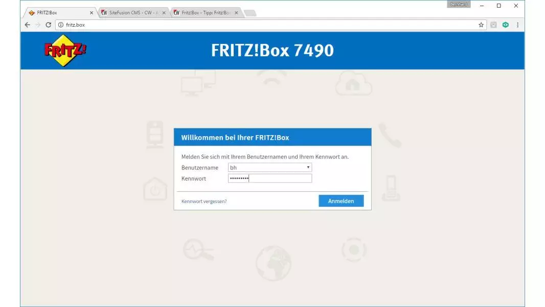 FRITZ!box 7490 Login
